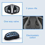 Silicone Protective Reusable PM2.5 KN95 Respirator Mask Replaceable Filter Antivirus Anti-fog Face Mask, Reusable PM2.5 KN95