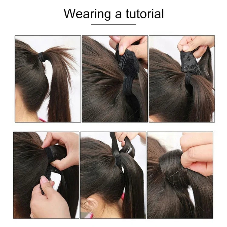 18H613# Invisible Seamless Bandage-style  Wig Long Straight Hair Wig Ponytail, 18H613#