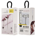 F17 Bluetooth 4.2 Hanging Neck Design Bluetooth Headset, Support Music Play & Switching & Volume Control & Answer