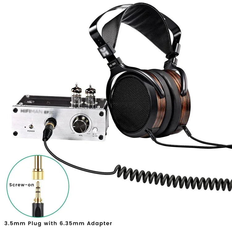 ZS0227 Headphone Dual 3.5mm Spring Audio Cable for Denon AH-D7100 7200 D600 D9200 5200