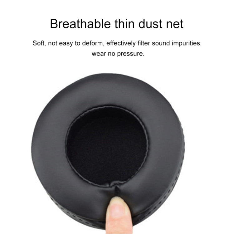 2 PCS For Skullcandy / HESH 2.0 HESH Thickened Earphone Cushion Cover Earmuffs Replacement Earpads with White Thread Sewing(Black)