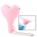 1 Male to 2 Females 3.5mm Jack Plug Multi-function Heart Shaped Earphone Audio Video Splitter Adapter with Key Chain for iPhone, iPad, iPod, Samsung, Xiaomi, HTC and Other 3.5 mm Audio Interface Electronic Digital Products