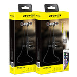 AWEI A980BL Wireless Sport Magnetic Bluetooth Earphone with Wire Control , Support Handfree Call