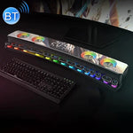 SOAIY SH39 Colorful Spectrum Lighting Effect + Mechanical Buttons + Clock Alarm + Battery Desktop Home Gaming Bluetooth Speaker, Deluxe Edition