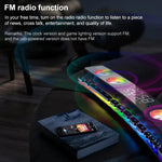 SOAIY SH39 Colorful Spectrum Lighting Effect + Mechanical Buttons + Clock Alarm + Battery Desktop Home Gaming Bluetooth Speaker, Deluxe Edition