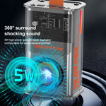 5W Portable Bullet TWS Wireless Bluetooth Speaker, (Purple), (Orange), (Green), (Grey)