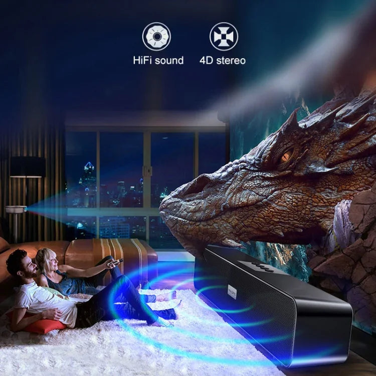 YINDIAO A36 Bluetooth 5.0 Smart Subwoofer Computer Wireless Bluetooth Speaker, Bluetooth Upgrade Version, Bluetooth Upgrade Version(Black)