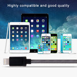 1m Net Style Metal Head 8 Pin to USB Data / Charger Cable