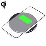 10W QI Plaid Pattern Round Metal Wireless Charger, 10W Metal