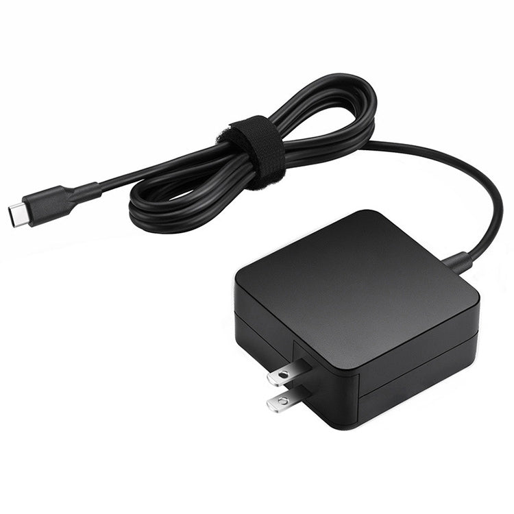 65W USB-C / Type-C Power Adapter Portable Charger for Laptops with Type-C Charging Cable, US Plug, 65W US Plug /Black