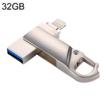 RQW-10F 2 in 1 USB 2.0 & 8 Pin 32GB Keychain Flash Drive, RQW-10F