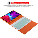 TG11B Detachable Bluetooth Green Keyboard + Microfiber Leather Tablet Case for iPad Pro 11 inch (2020), with Pen Slot & Holder, Green Keyboard