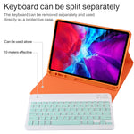 TG11B Detachable Bluetooth Green Keyboard + Microfiber Leather Tablet Case for iPad Pro 11 inch (2020), with Pen Slot & Holder, Green Keyboard