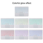 TG11BCS Detachable Bluetooth White Keyboard Microfiber Leather Tablet Case for iPad Pro 11 inch (2020), with Backlight & Touchpad & Pen Slot & Holder, White Keyboard