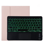 TG11BCS Detachable Bluetooth Black Keyboard Microfiber Leather Tablet Case for iPad Pro 11 inch (2020), with Backlight & Touchpad & Pen Slot & Holder, Black Keyboard