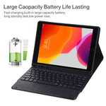 TG-102BC Detachable Bluetooth Black Keyboard + Microfiber Leather Tablet Case for iPad 10.2 inch / iPad Air (2019), with Touch Pad & Pen Slot & Holder, TG-102BC