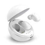 A10 TWS Space Capsule Shape Wireless Bluetooth Earphone with Magnetic Charging Box & Lanyard, Support HD Call & Automatic Pairing Bluetooth, Black, Black White, White, White + Black