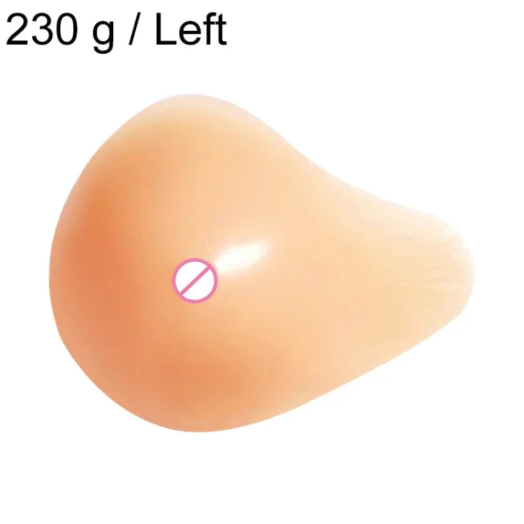 AS2 Spiral Shape Postoperative Rehabilitation Fake Breasts Silicone Breast Pad Nipple Cover 230g/Left, 230g/Left