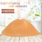 AS5 Spiral Shape Postoperative Rehabilitation Fake Breasts Silicone Breast Pad Nipple Cover 350g/Right, 350g/Right