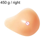 AS7 Spiral Shape Postoperative Rehabilitation Fake Breasts Silicone Breast Pad Nipple Cover 450g/Right, 450g/Right