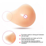 AS7 Spiral Shape Postoperative Rehabilitation Fake Breasts Silicone Breast Pad Nipple Cover 450g/Left, 450g/Left