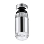 SDF-B2 1 LED ABS Temperature Sensor RGB LED Faucet Light Water Glow Shower, Size: 78 x 28mm, Interface: 22mm (Silver), SDF-B2