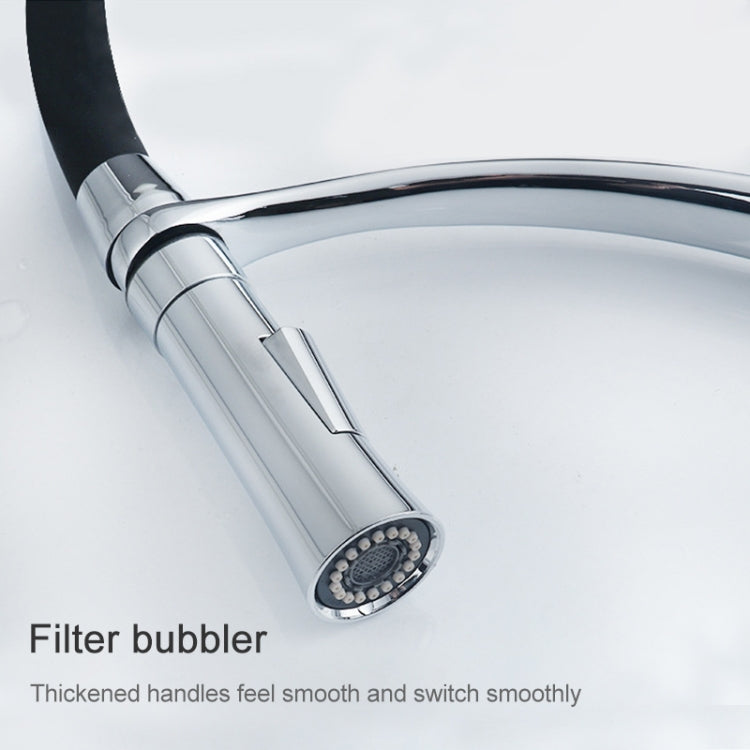 Kitchen Pull-out Faucet Hot Cold Home Retractable Rotating Faucet, Pull-out Faucet