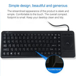DS-8900 PS / 2 Interface Prevent Water Splashing Laser Engraving Character One-piece Wired Trackball Keyboard, Length: 1.5m, DS-8900 PS/2
