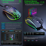 iMICE T97 Gaming Mouse RGB LED Light USB 7 Buttons 7200 DPI Wired Gaming Mouse