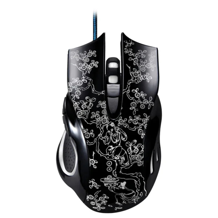ZGB 169 USB 2400DPI Four-speed Adjustable LED Backlight Wired Optical E-sport Gaming Mouse with Counter Weight, Length: 1.45m, 169 Black, 169 White