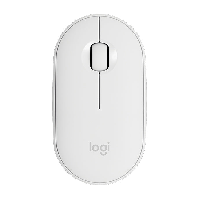 Logitech Pebble Cobblestone Shape Thin 3-keys 1000DPI Mute Wireless Bluetooth Optical Mouse, Wireless Range: 10m
