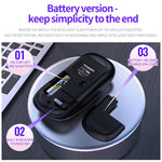 YINDIAO A2 2.4GHz 1600DPI 3-modes Adjustable Wireless Silent Mouse, Battery Powered, Battery ver.