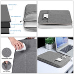 15.4 inch Universal Fashion Soft Laptop Denim Bags Portable Zipper Notebook Laptop Case Pouch for MacBook Air / Pro, Lenovo and other Laptops, Size: 39.2x28.5x2cm, 15.4 inch Purple, 15.4 inch Magenta, 15.4 inch Blue, 15.4 inch Grey, 15.4 inch Dark Blue...
