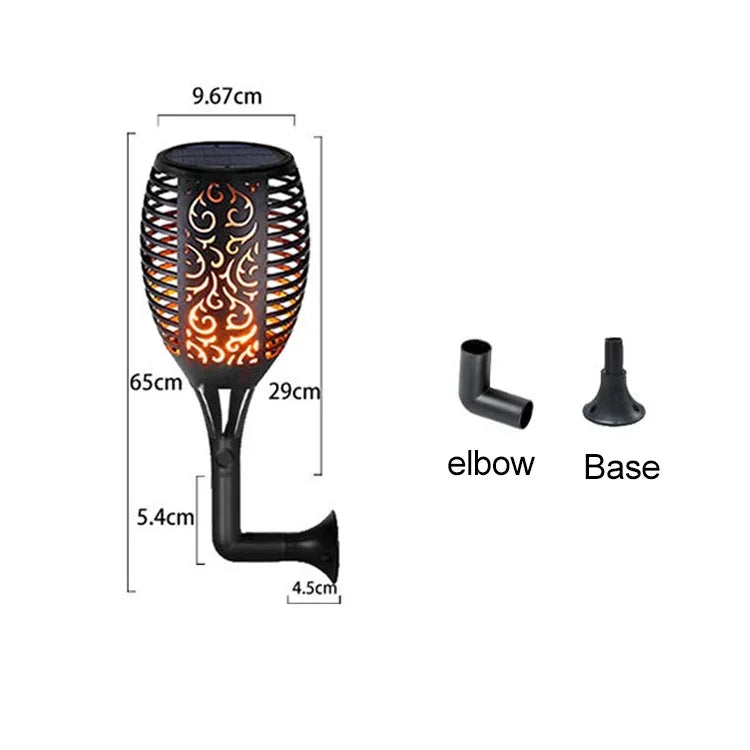 96 LED Solar Flame Light Outdoor Garden Lawn Light Garden Landscape Torch Light