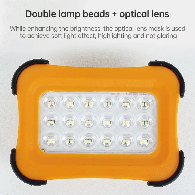 50W 32 LEDs Solar Portable Camping Light Magnetic Lighting Emergency Light with Four Levels of Brightness & Power Bank & Battery Indicator