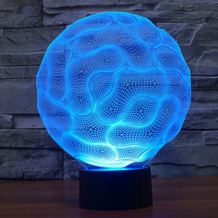 7 Color Discoloration Creative Visual Stereo Lamp Desk Lamp Night Light, Brain Style