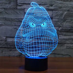 7 Color Discoloration Creative Visual Stereo Lamp Desk Lamp Night Light, White Gourd Style