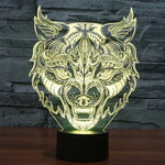7 Colour Discoloration Creative Visual Stereo Lamp Desk Lamp Night Light, Leopard Shape