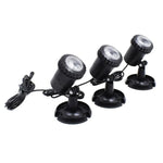 3 In 1 Red Green Blue Light Lawn Insertion Pool Diving Solar Spotlight, Red Green Blue Light