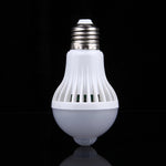 E27 5W 12 LEDs SMD 5730 300LM Infrared Motion Sensor LED Light Bulb, Sensor Distance: 4-6m, AC 220V, E27 5W Warm White, E27 5W White Light