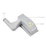0.3W Universal Inner Hinge LED Sensor lamp Cupboard 3 LEDs Night light Auto ON/OFF Bulb, 1 PCS White Light, 1 PCS Warm White