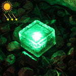 IP68 Waterproof Solar Powered Tempered Glass Outdoor LED Buried Light Garden Decoration Lamp with 0.2W Solar Panel