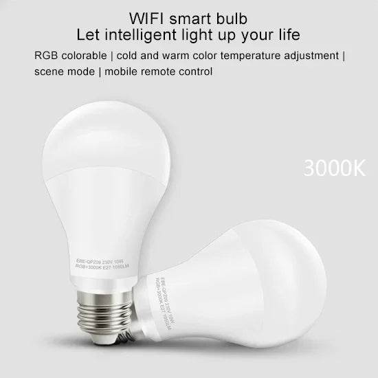 14 LEDs 3000K+RGB 1050 LM Works with Alexa & Google Home, AC 230V