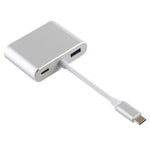4 in 1 USB / Type-C to 4K HDMI + VGA + USB 3.0 Interface Multifunction Adapter