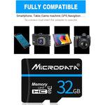 MICRODATA 32GB U1 Blue Line and Black TF Memory Card, 32GB