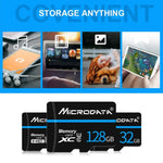 MICRODATA 32GB U1 Blue Line and Black TF Memory Card, 32GB