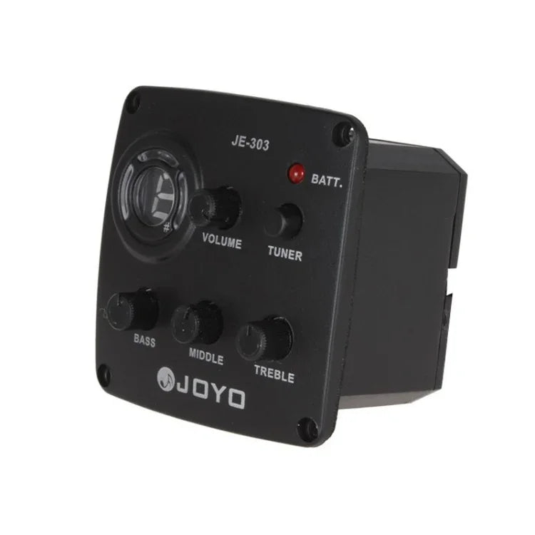 JOYO JE-303 Guitar Pickup 3-Band EQ Preamp Tuner Pickup Equalizer with Tuning Function, JE-303