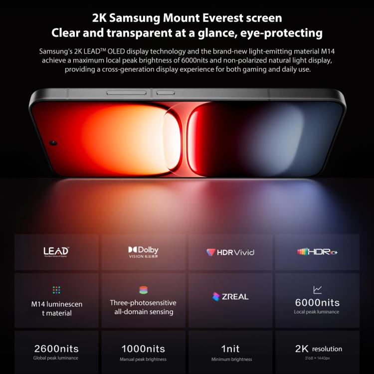 vivo iQOO 15, 16GB+512GB, 6.85 inch Android 16 OriginOS 6 Snapdragon 8 Elite Gen 5 Octa Core, OTG, NFC, Network: 5G, Support Google Play, 16GB+512GB