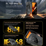 Blackview BL7000 Rugged Phone, 8GB+512GB, 6.78 inch Android 15 MediaTek Dimensity 6300 Octa Core, Network: 5G, NFC, OTG, 8GB+512GB