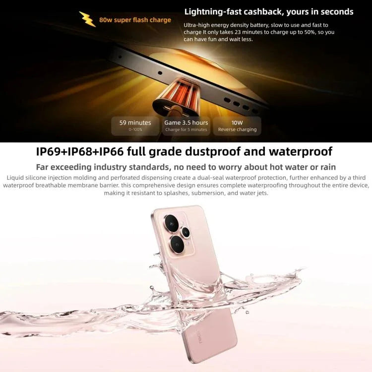 Realme 15,16GB+256GB, 6.77 inch Realme UI 6.0 Android 15 MediaTek Dimensity 7300+ Octa Core, NFC, Network: 5G, 16GB+256GB